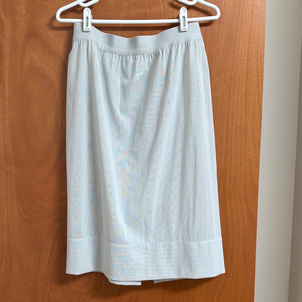 Tibi mesh light grey skirt size small